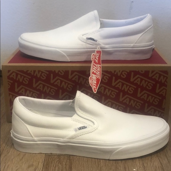 Vans Shoes - Vans classic slip on white